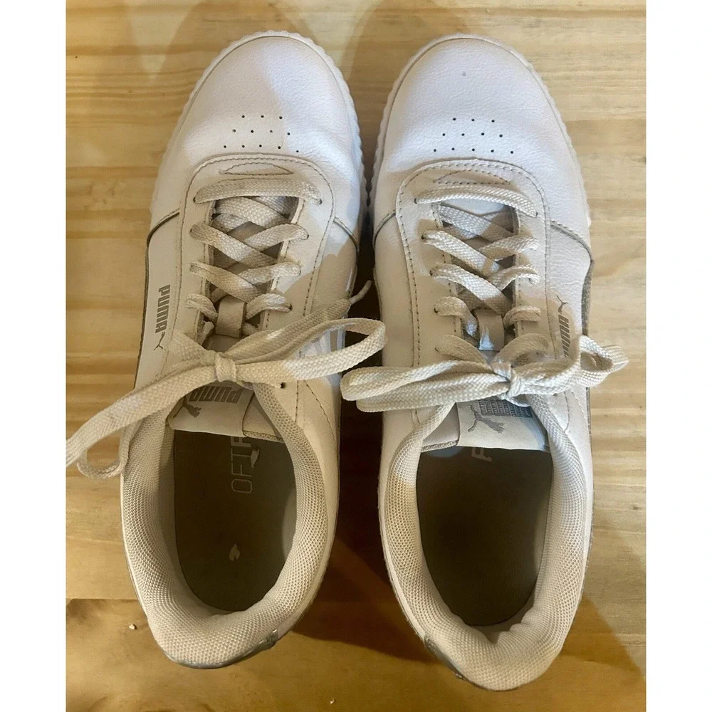 Puma White Women's Sneakers Size 10 Model 373834-01 EUC